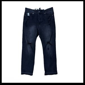 SONG S.O.N.G. Timeless Fit High Rise Black Distressed Jeans Women’s Sz 9/29